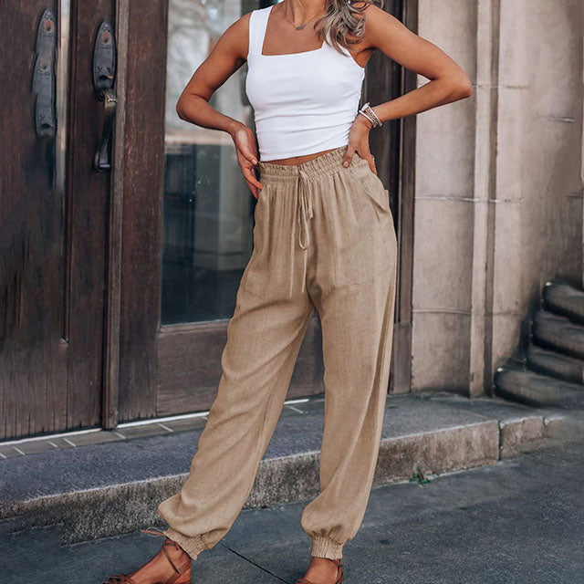 Kaeli | Pantalones de chándal elegantes con cordón