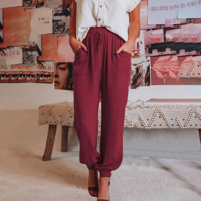 Kaeli | Pantalones de chándal elegantes con cordón