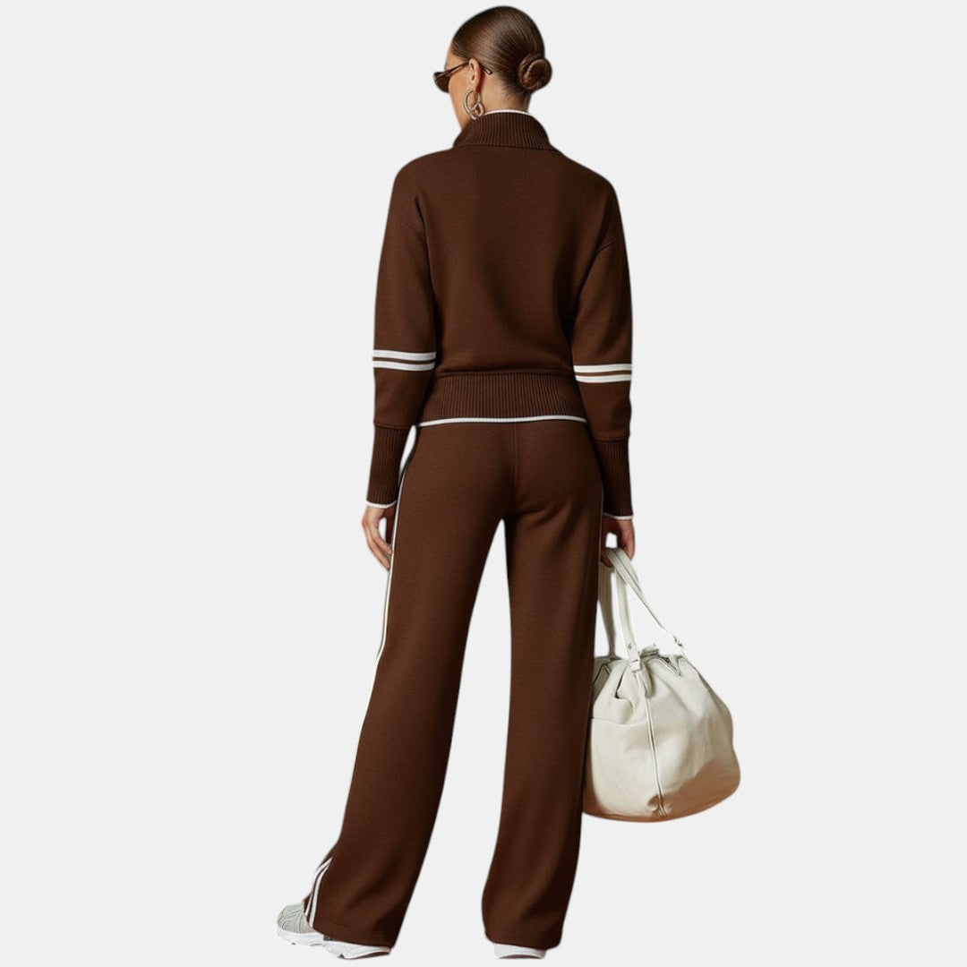 Rosaura | Conjunto de Blusa y Pantalón de Piernas Anchas