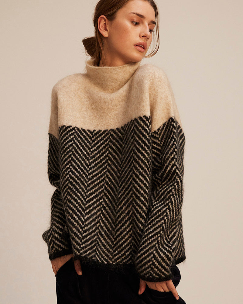 Norah | Suéter de algodón con cuello alto