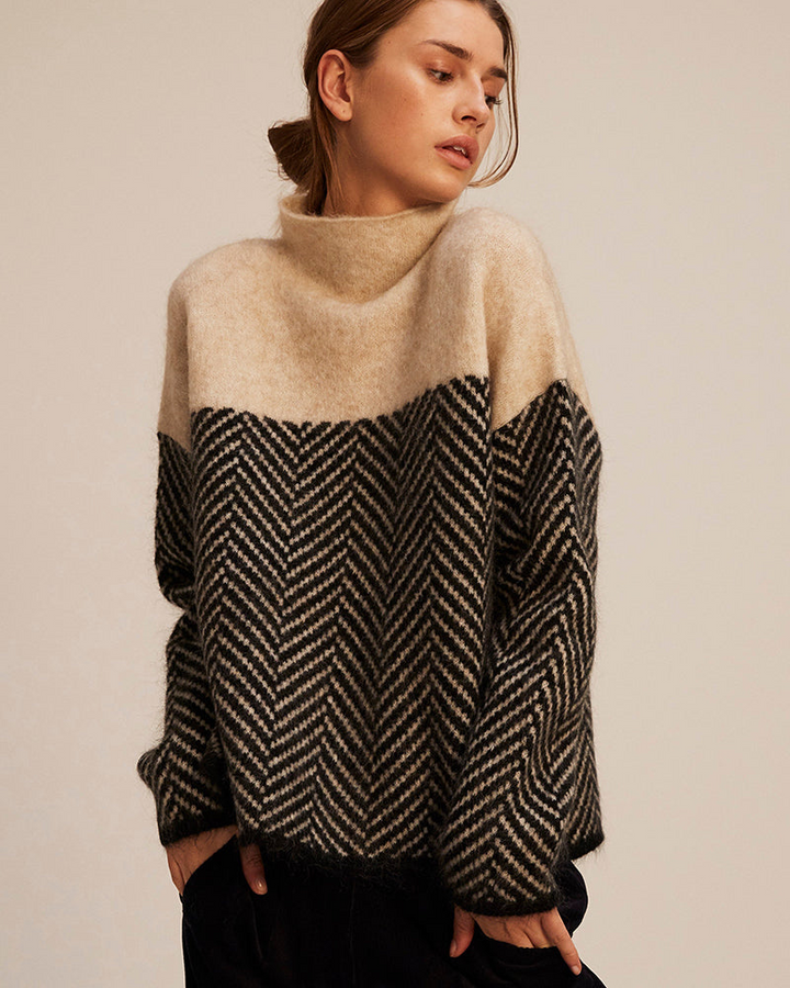 Norah | Suéter de algodón con cuello alto