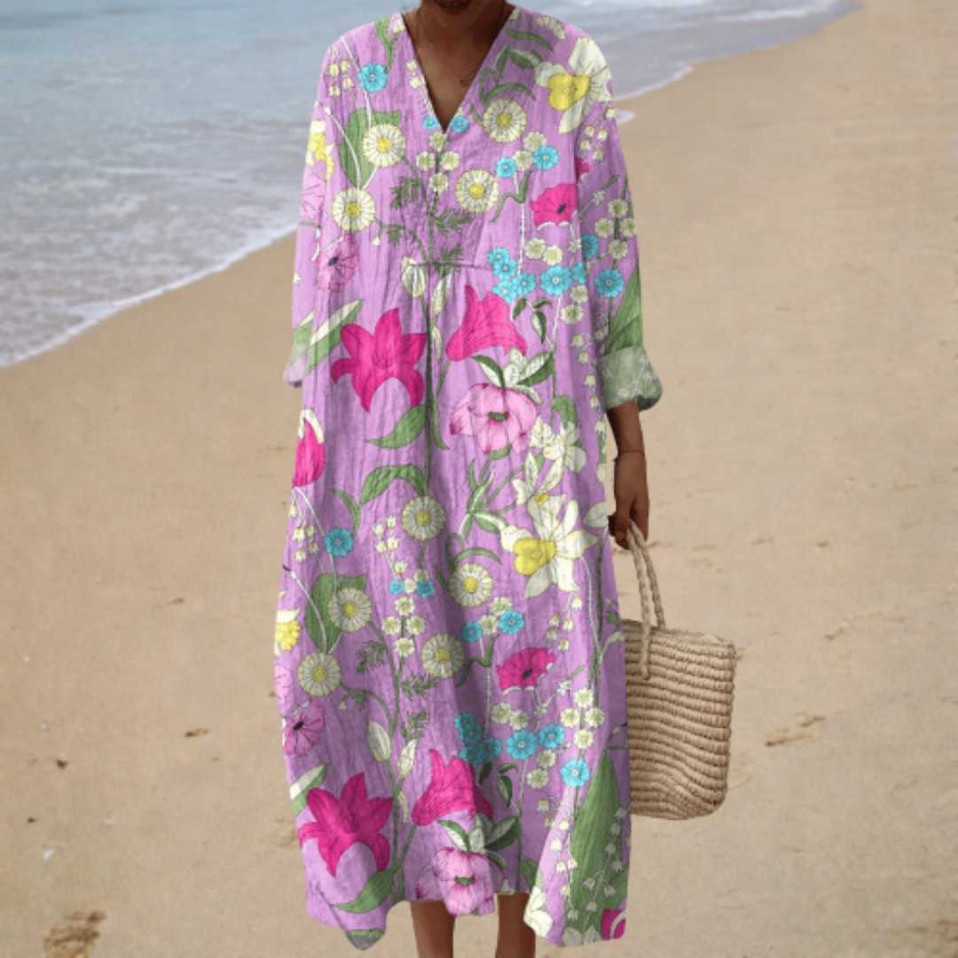 Vera | Vestido de verano favorecedor con estampado