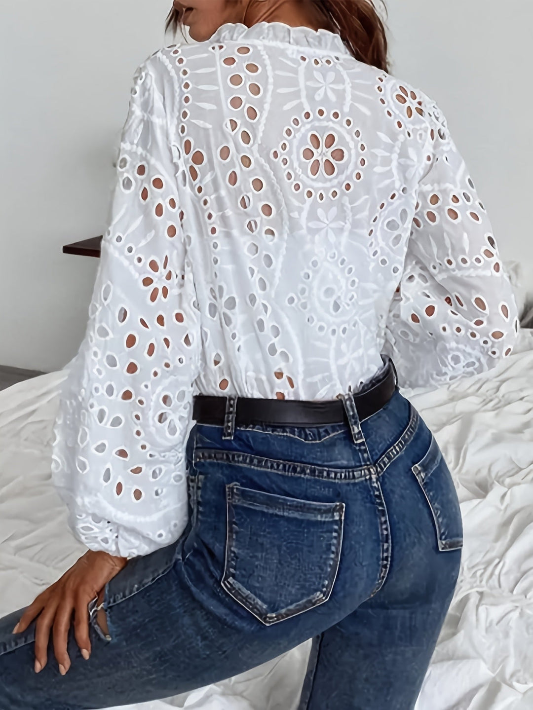 Delia | Blusa Bordada Manga Larga