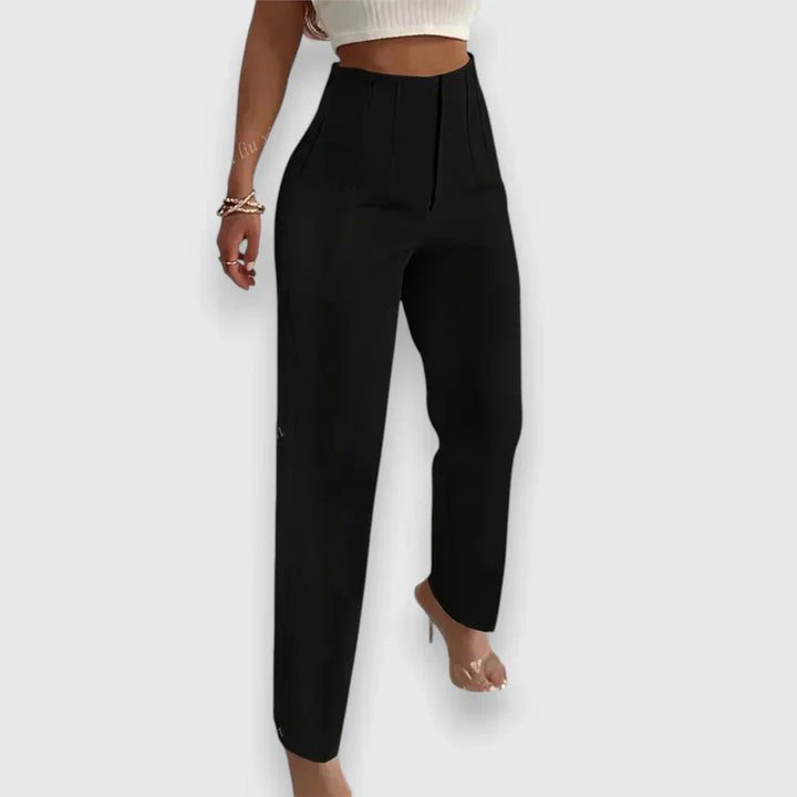 Cristina | Pantalón de Tiro Alto y Pierna Recta