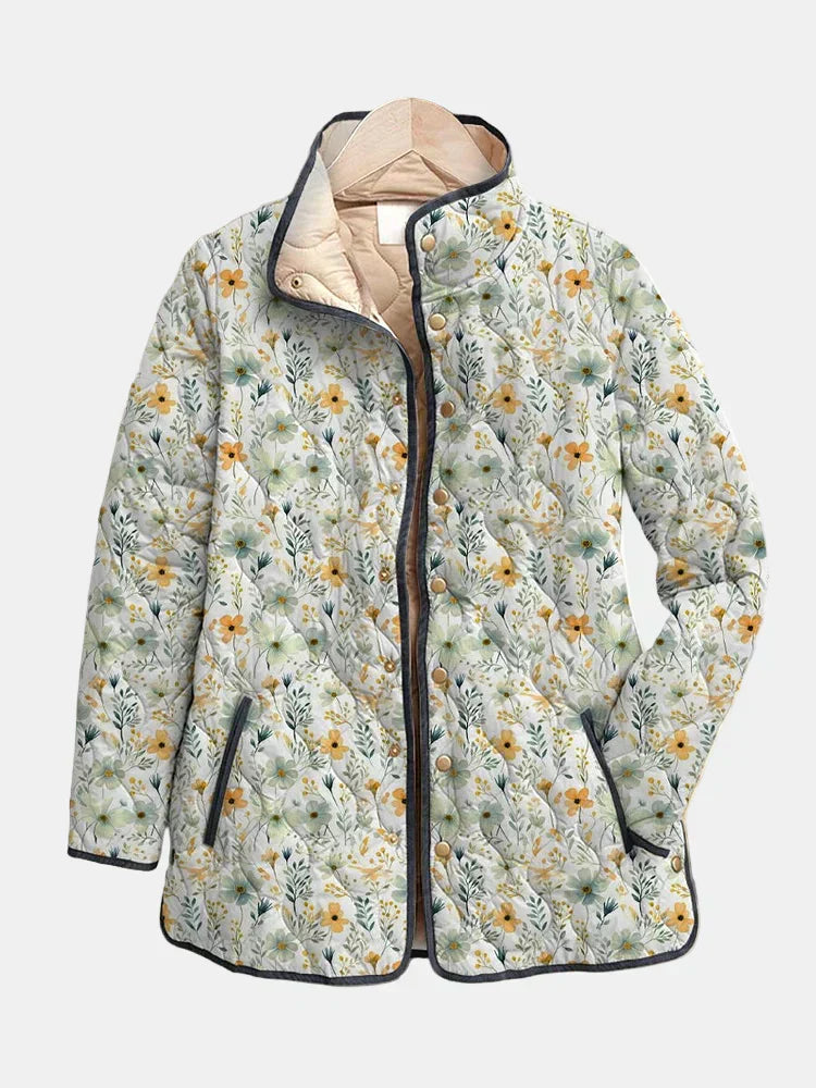 Selene | Campera Acolchada con Estampado Floral