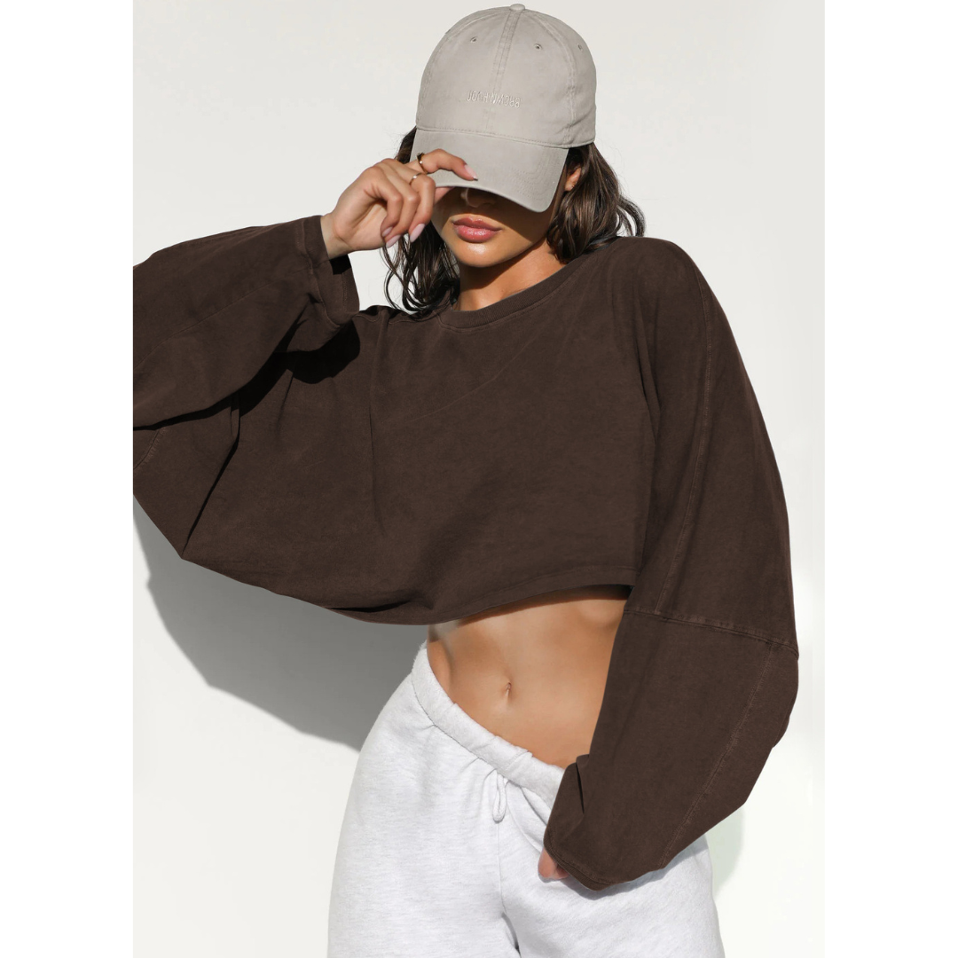 Skye | Sudadera recortada casual para mujeres