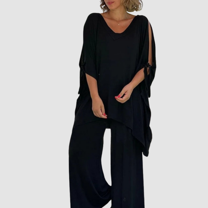 Conjunto de Estilo Relajado Zinnia – Elegancia Sin Esfuerzo en Cada Paso