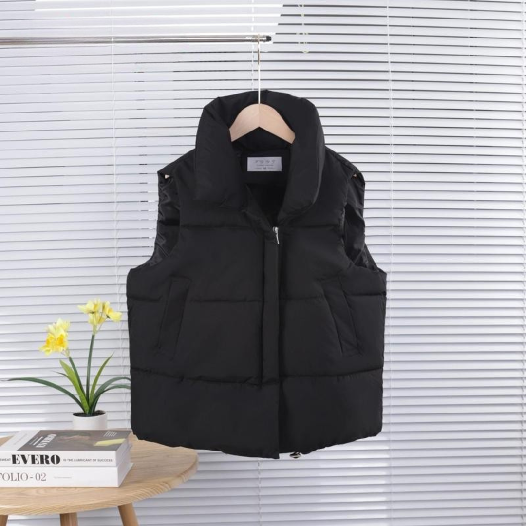 Alula | Chaqueta acolchada sin mangas de cuello alto y oversized