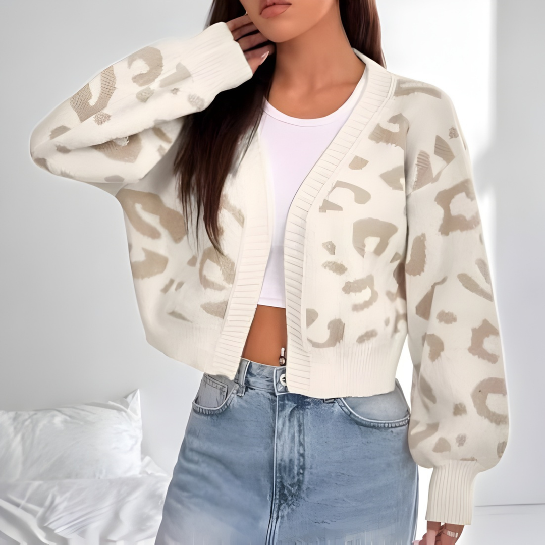 Avia | Cárdigan Leopardo Manga Farol