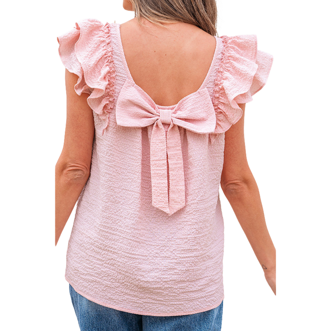 Top de Manga Suave con Volantes Zhavia Classy – Top Ligero y Elegante de Verano