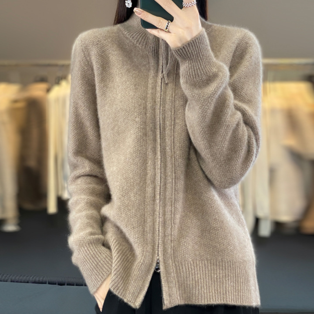 Katrina | Cardigan Minimalista con Cremallera