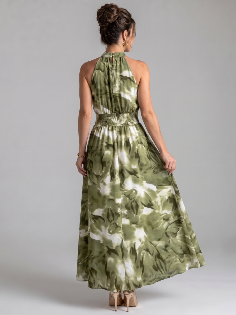 Abigail | Vestido Midi con Estampado Abstracto