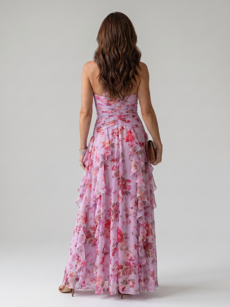 Yamila | Vestido Largo Halter Floral