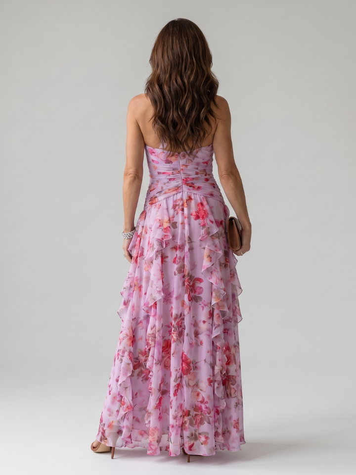 Yamila | Vestido Largo Halter Floral