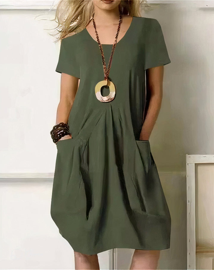 Sofía | Vestido Midi Casual con Vuelo