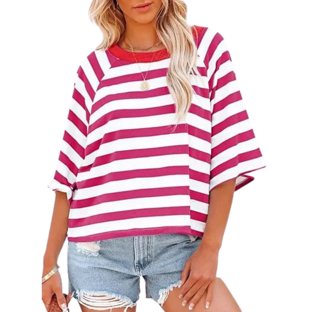 Maosie | Top de Verano de Cuello Redondo Holgado y a la Moda