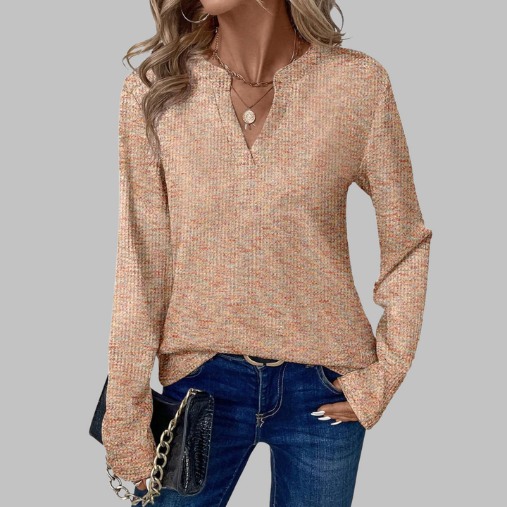 Shuka | Blusa de Manga Larga con Escote en V para Mujeres