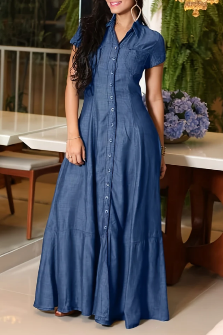 Catalina | Vestido Largo de Jean