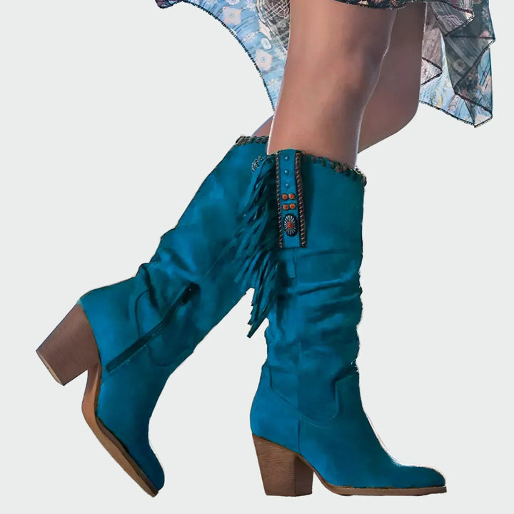 Frederica | Botas Vaqueras de Ante