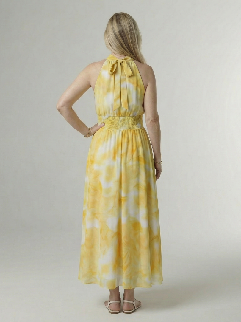 Giuliana | Vestido Midi Halter Fruncido