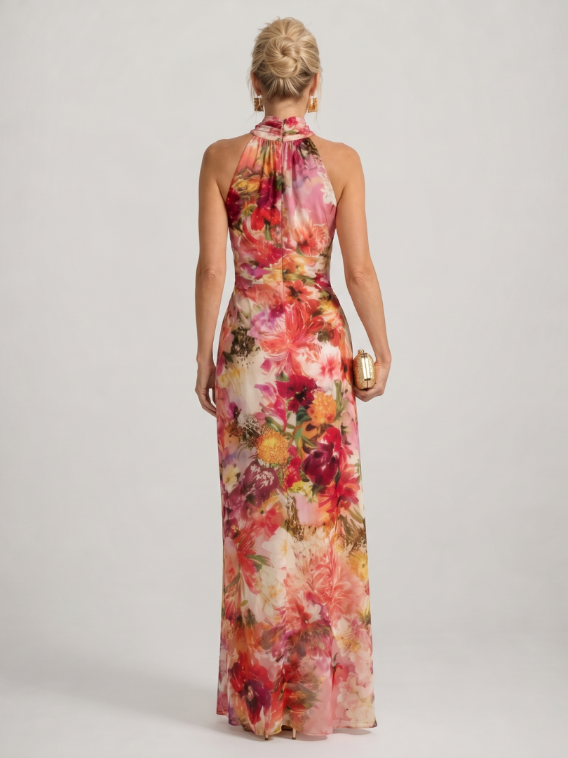 Lara | Vestido Largo Halter Floral