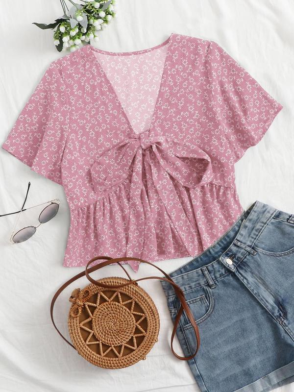 Top Flowy de Verano Casual Althea con Escote en V – Top Veraniego Elegante y Fresco