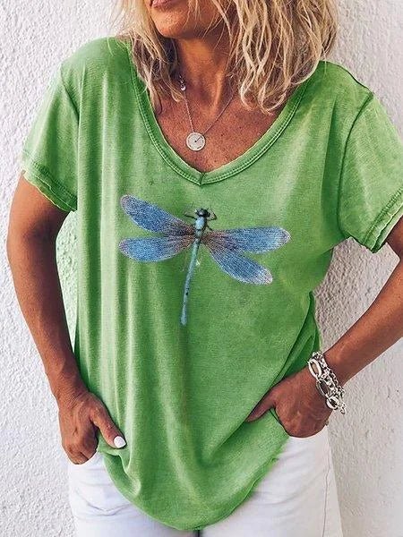 Ágata | Remera Estampada con Escote en V