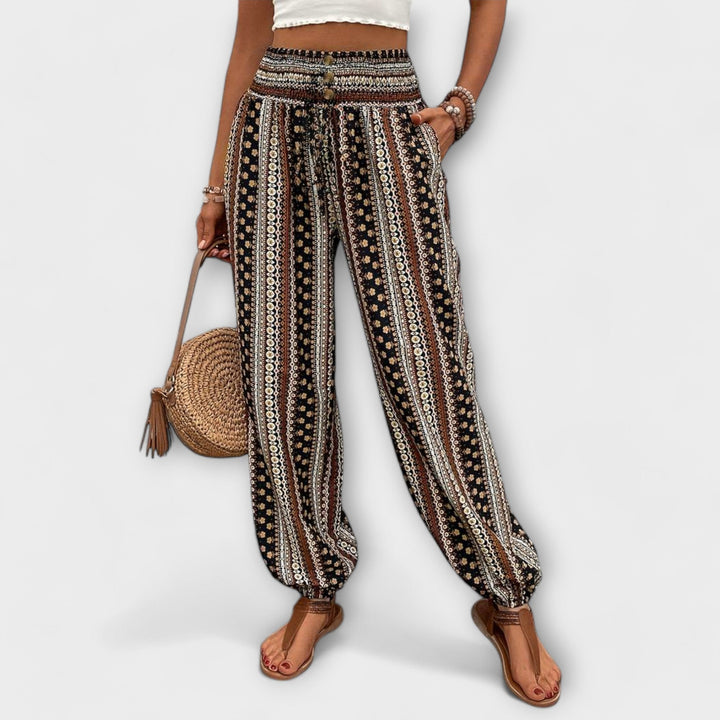 Lourdes | Pantalón con Estampado Étnico