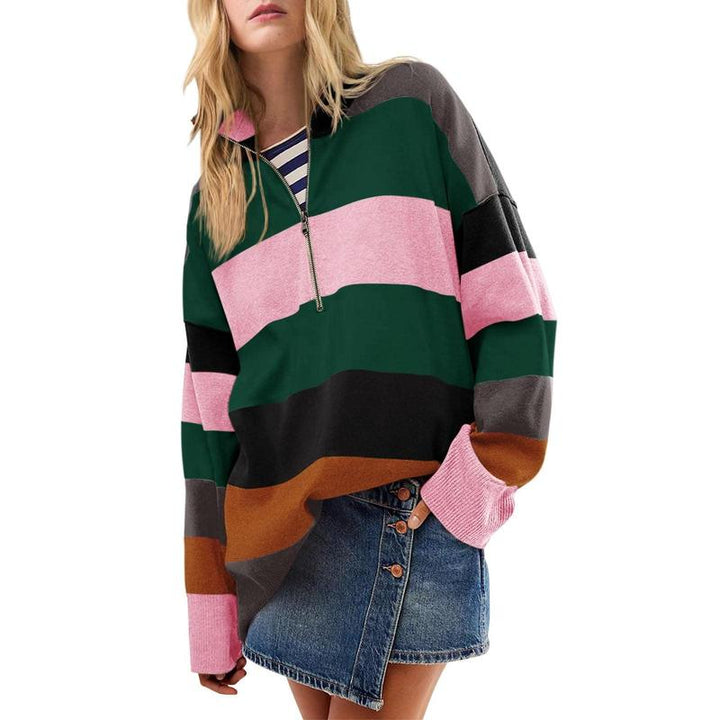 Autumn | Suéter de Cuello Alto Oversized Estiloso con Detalle de Media Cremallera