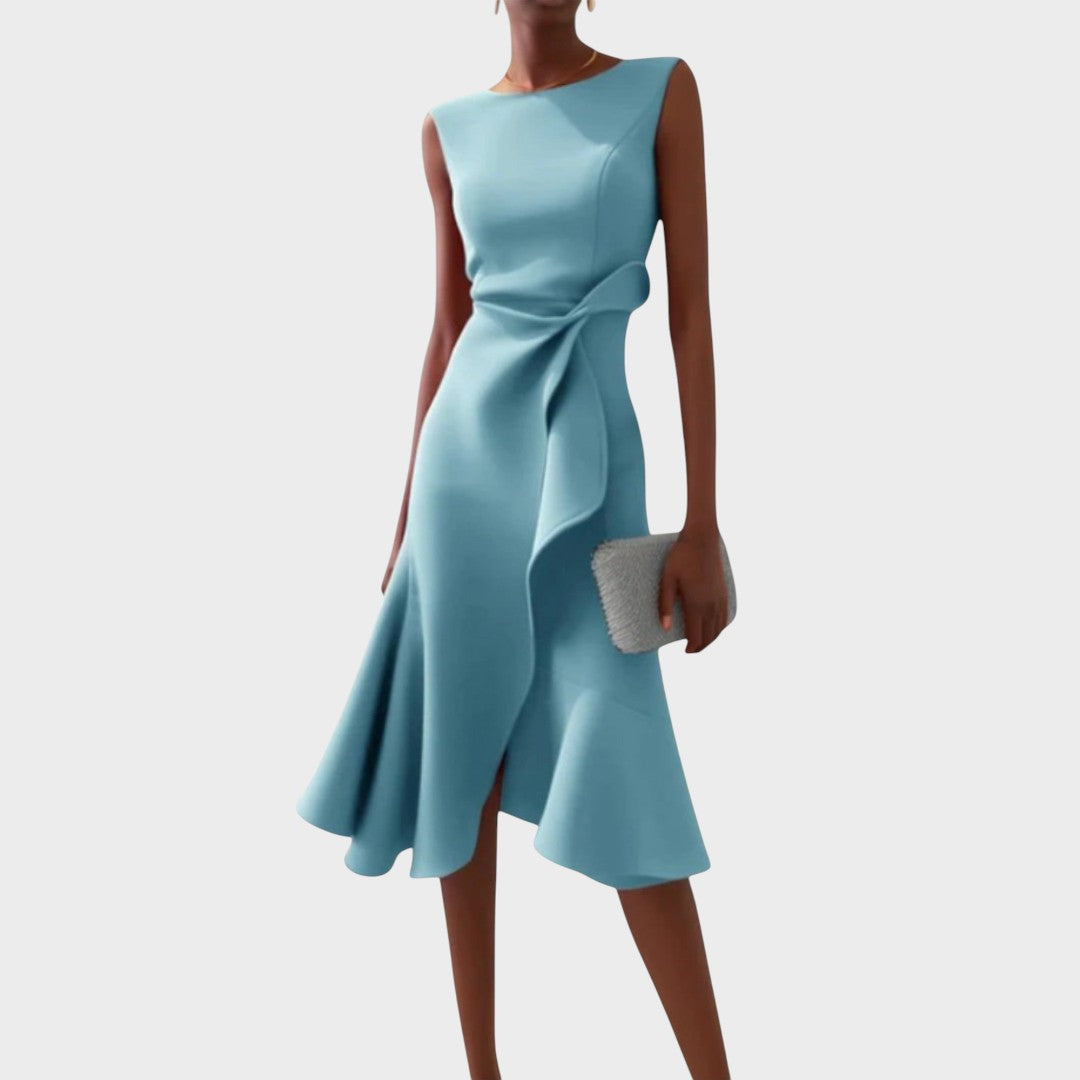 Pía | Vestido Drapeado Corte A