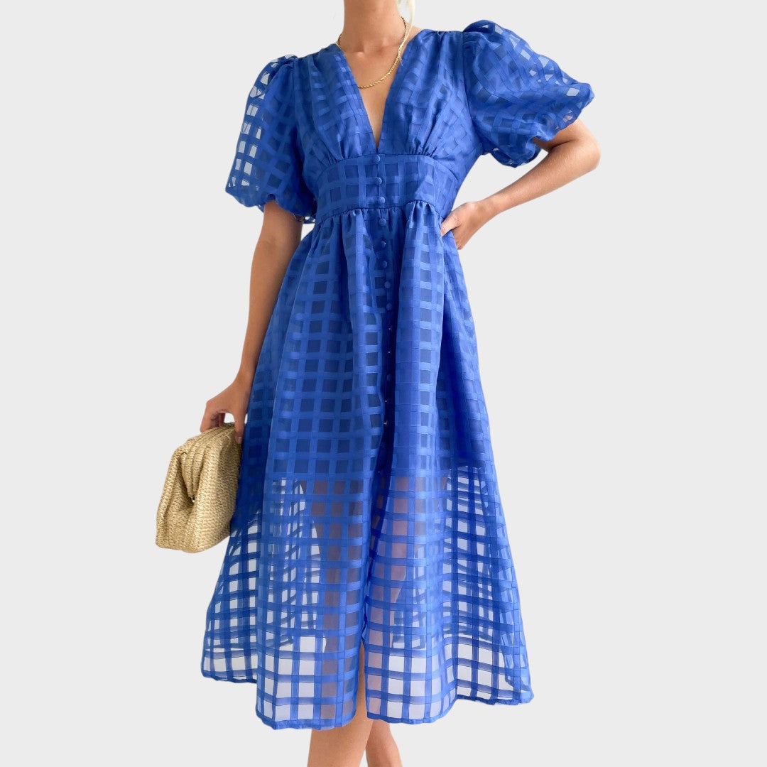 Julia | Vestido de Encaje con Mangas Campana