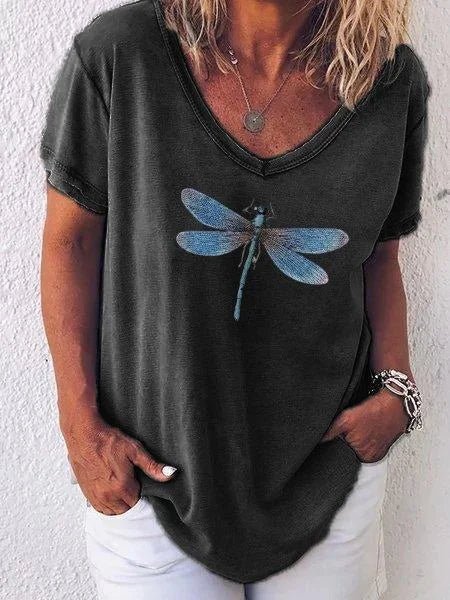 Ágata | Remera Estampada con Escote en V