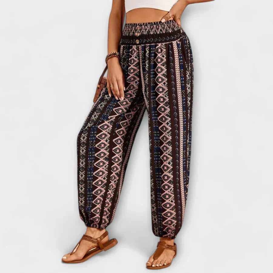 Lourdes | Pantalón con Estampado Étnico