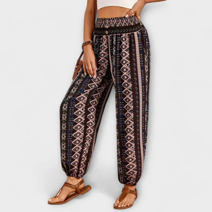 Lourdes | Pantalón con Estampado Étnico