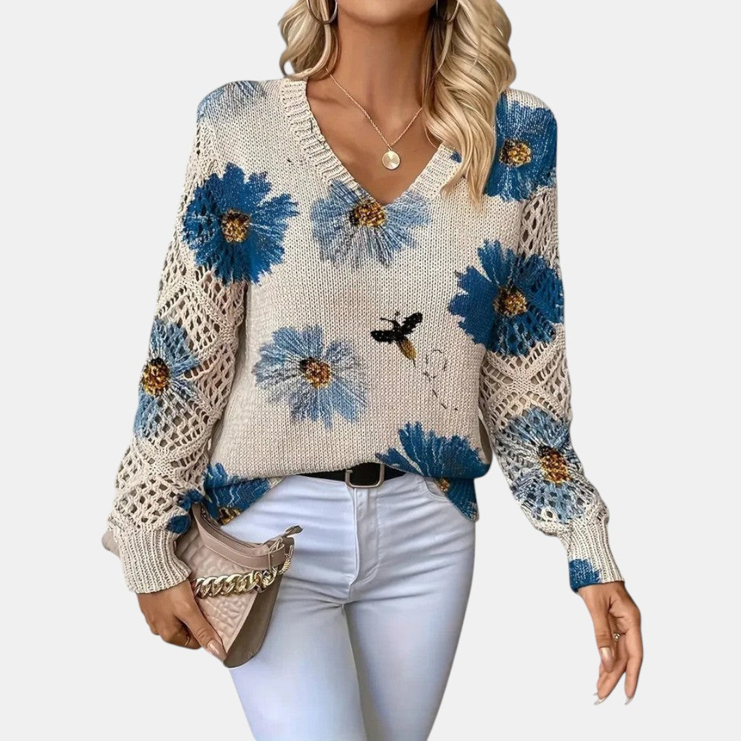 Leilani | Suéter Floral de Punto