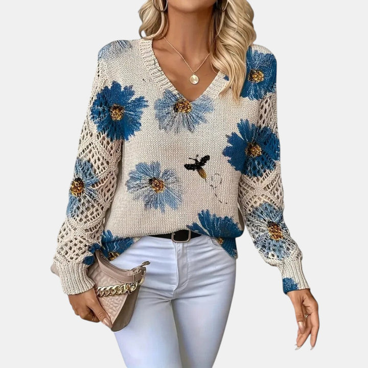 Leilani | Suéter Floral de Punto