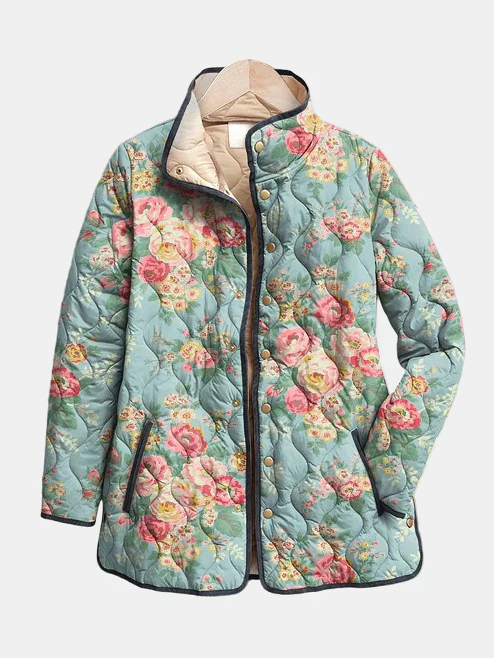 Elara | Chaqueta de Impresión Floral Acolchada