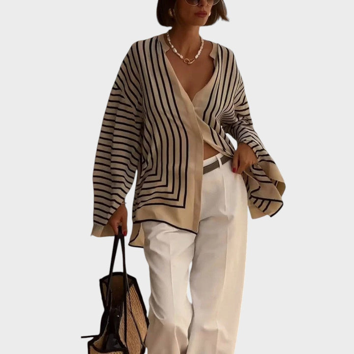 Yamila | Blusa a Rayas Fluida