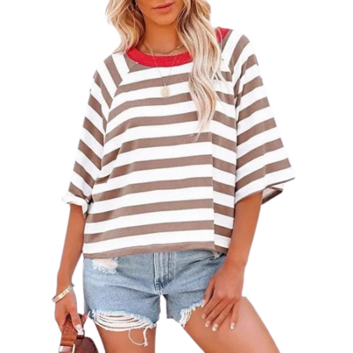 Maosie | Top de Verano de Cuello Redondo Holgado y a la Moda