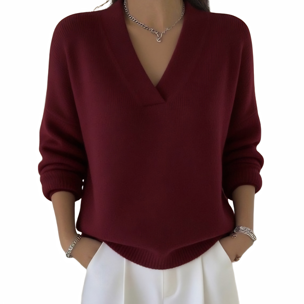 Maggie | Suéter V-Neck Sin Esfuerzo