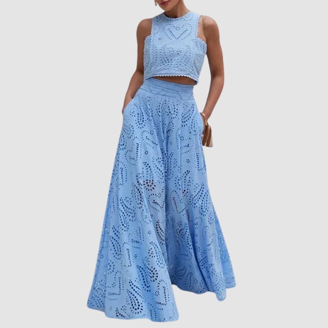 Conjunto Sofisticado de Dos Piezas Tallie – Conjunto Elegante de Dos Piezas para el Verano Chic