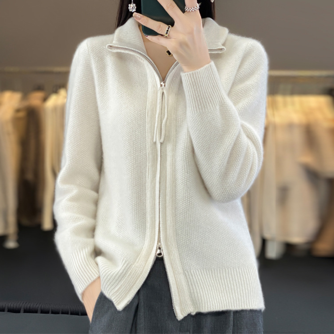Katrina | Cardigan Minimalista con Cremallera