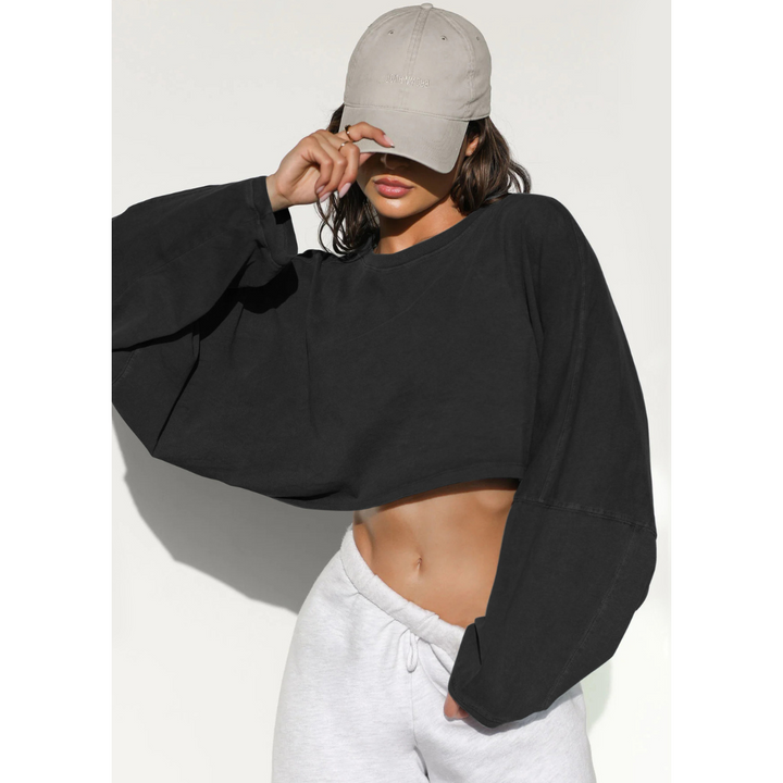 Skye | Sudadera recortada casual para mujeres