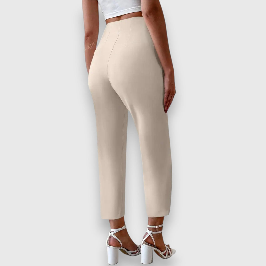Cristina | Pantalón de Tiro Alto y Pierna Recta