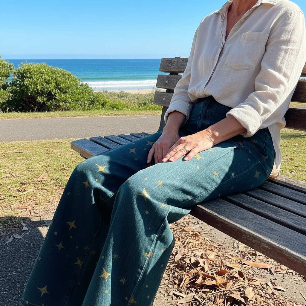 Celeste | Pantalones Vintage Boho Livianos