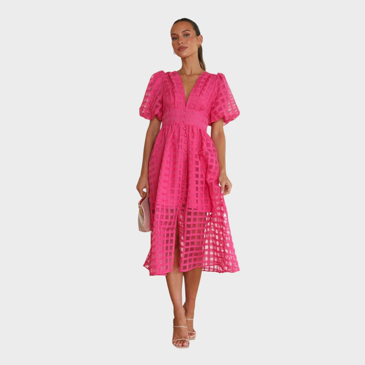 Julia | Vestido de Encaje con Mangas Campana