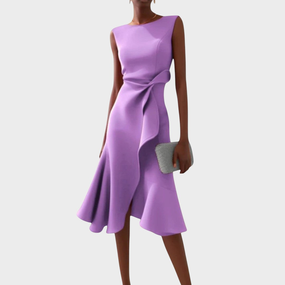 Pía | Vestido Drapeado Corte A