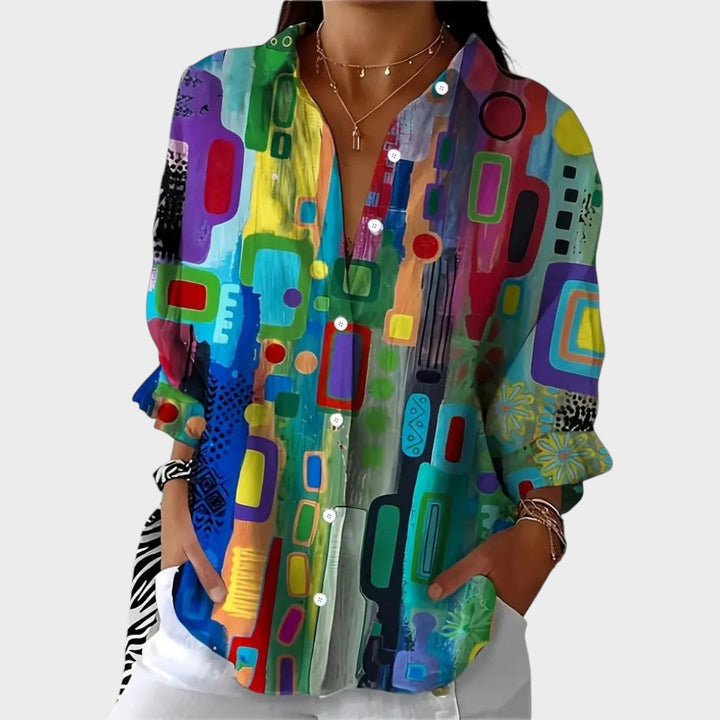 Marlene | Blusa Drapeada Multicolor