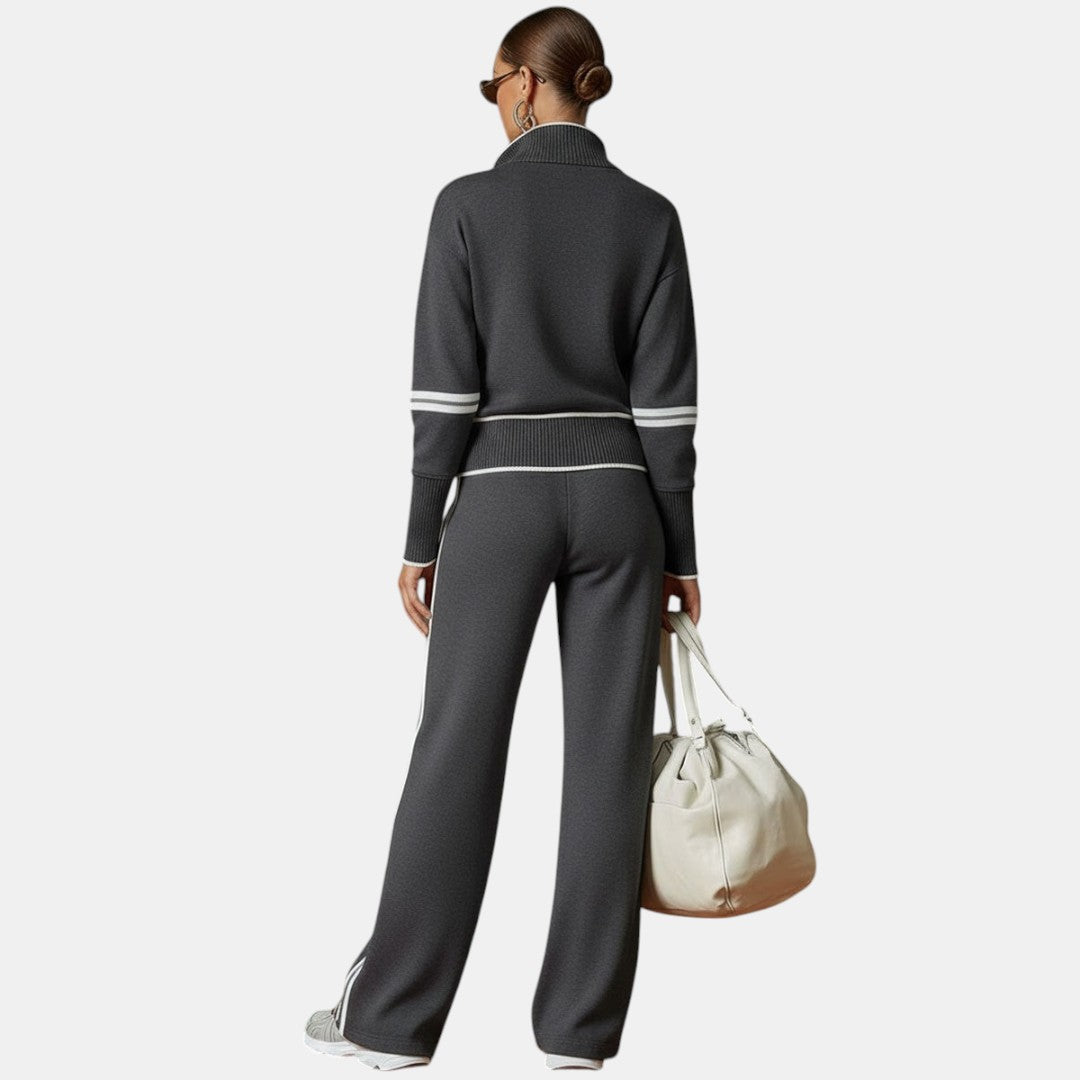 Rosaura | Conjunto de Blusa y Pantalón de Piernas Anchas