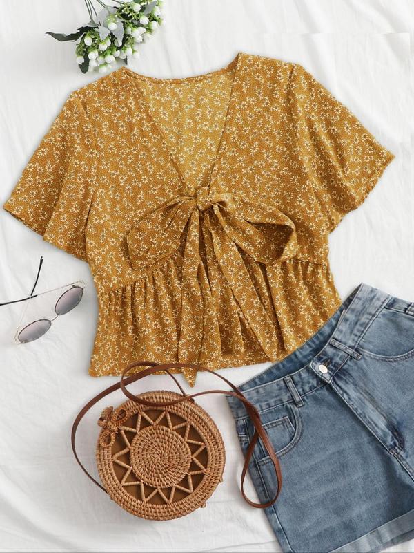 Top Flowy de Verano Casual Althea con Escote en V – Top Veraniego Elegante y Fresco